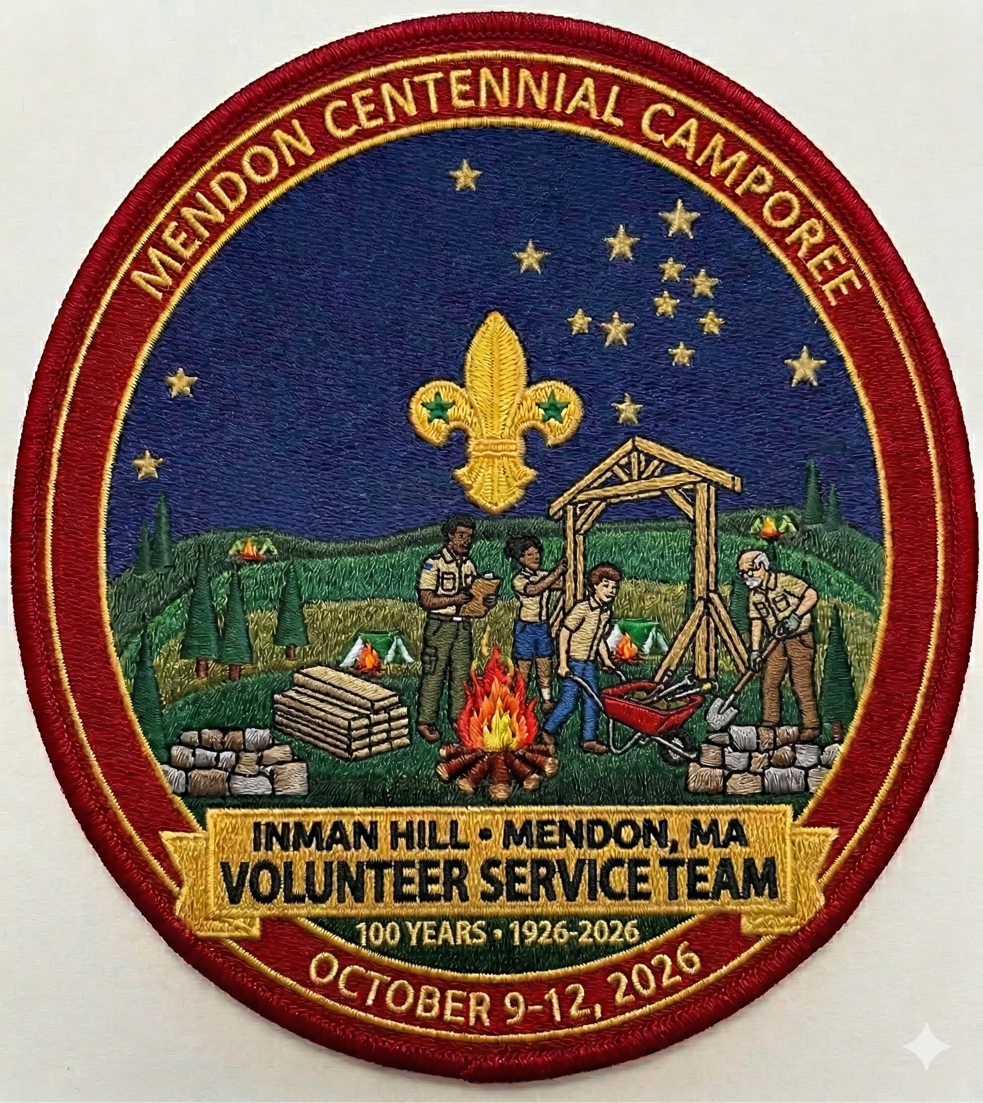Mendon Centennial Camporee Volunteer Patch